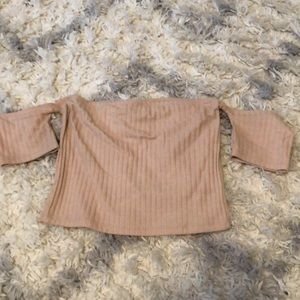 Off the shoulder cropped top